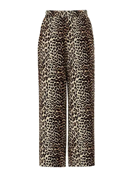 PIECES Nohavice 'PCTiffany'  béžová / hnedá / čierna