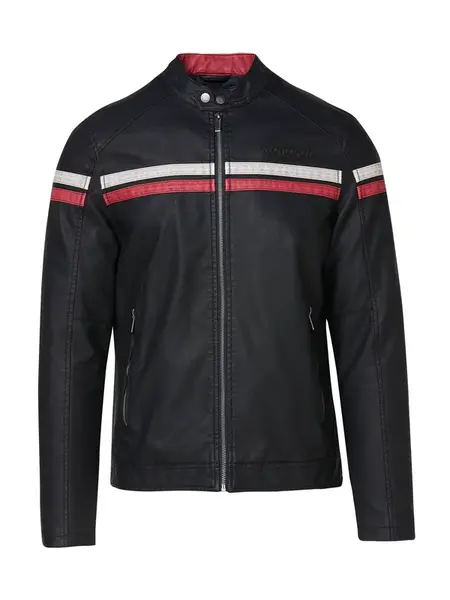 KOROSHI Prechodná bunda  červená / čierna / biela