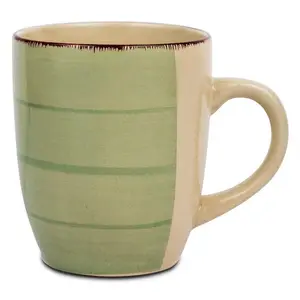 Hrnček Lines oil zelený 350 ml