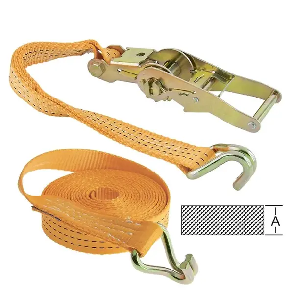 Popruh s ráčnou 35 mm/6 m + zahrocený hák