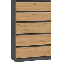 Komoda 5S M5 Malwa antracit/artisan