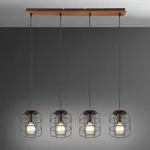 Závesné svietidlo  54037-4H  čierno-hnedý LW4