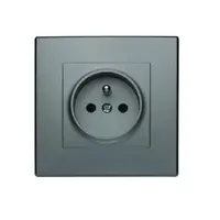 GP-1LZ Zásuvka jednoduchá s uzemnením inox