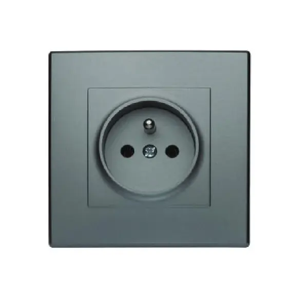 GP-1LZ Zásuvka jednoduchá s uzemnením inox