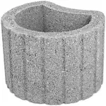 Svahová tvárnica polmesiac  40x30x25 cm sivá