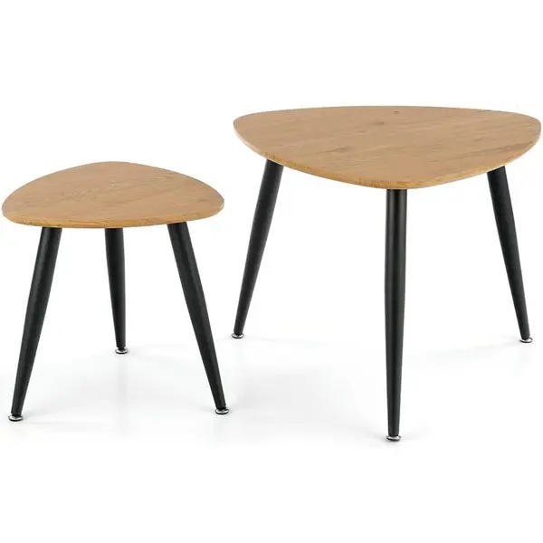 Konferenčný stolík Nicea 2 zlatý dub / čierny Kpl-2