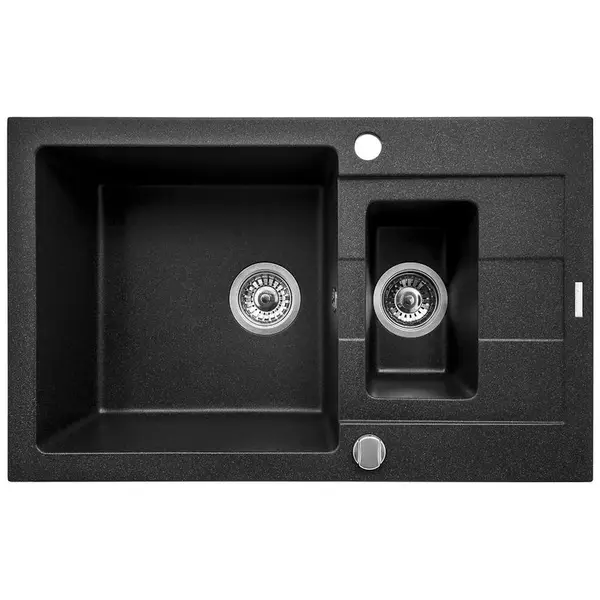 Dřez Sparta Plus (78x48) 1½B 1D černá