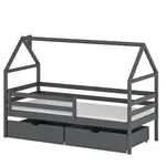 Posteľ Domček Aron 80x160 graphite