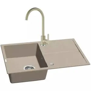 Dřez granitový Pico 760x440 béžový + dřezová baterie