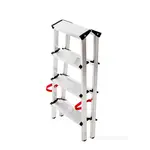 Hliníkový rebrík obojstranný 4 -stupňový 125 kg