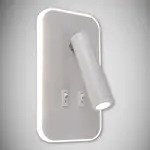 Nástenné bodové svietidlo Otello LED D 6 W + 3 W biele 0372 K1