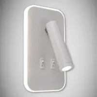 Nástenné bodové svietidlo Otello LED D 6 W + 3 W biele 0372 K1