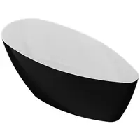 Vaňa Girla 159x70 biela/čierna matná