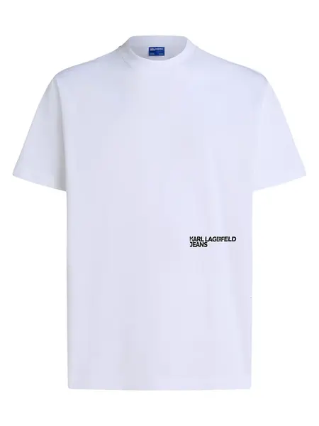 KARL LAGERFELD JEANS Tričko 'KARLISM'  čierna / biela