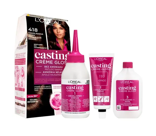 Loréal Paris Casting Creme Gloss 418 čokoládová moka barva na vlasy
