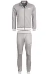 LONSDALE Joggingová súprava 'Ashwell'  sivá melírovaná / biela