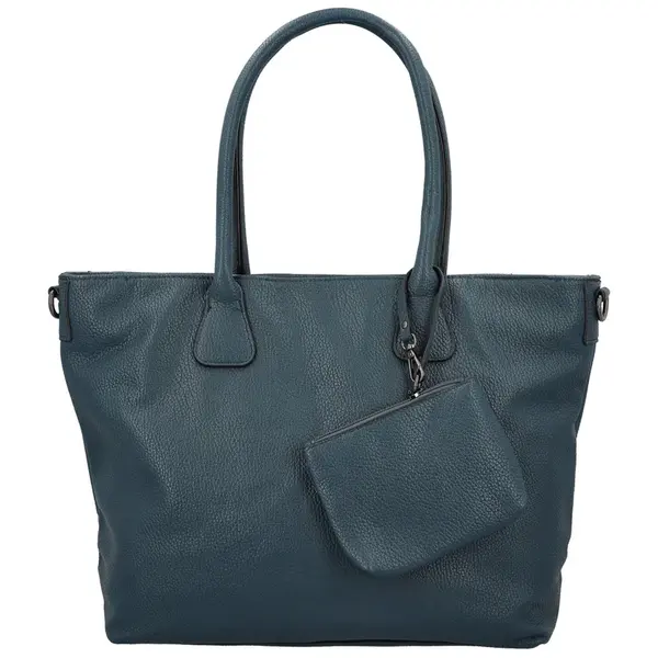 Trendy dámská koženková kabelka na rameno Ceyla, modrá