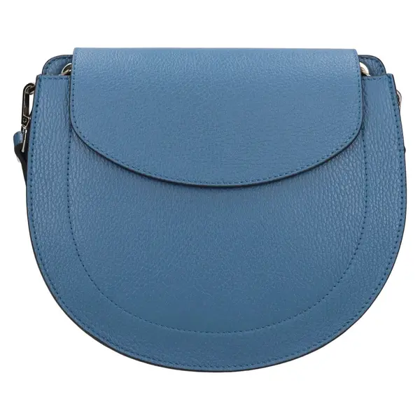 Dámska kožená crossbody kabelka Italia Locita - modrá