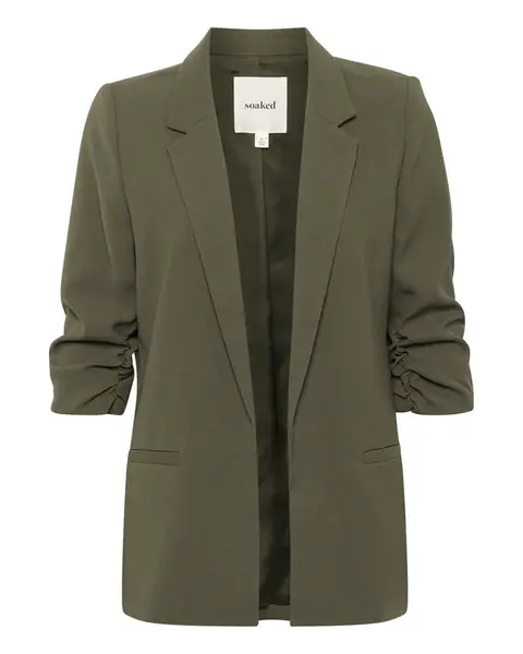 SOAKED IN LUXURY Blejzer 'Shirley'  olivová