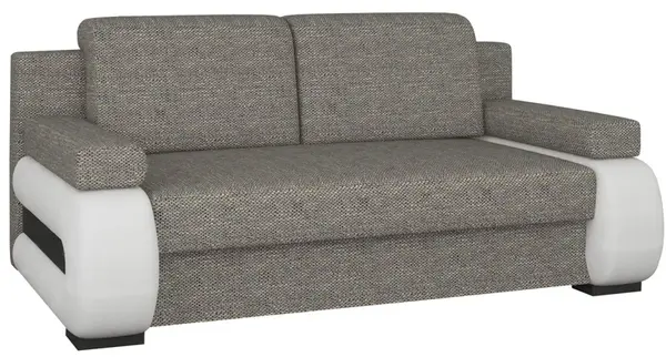 Trojmístná rozkládací pohovka s úložným prostorem laura - šedá, černá