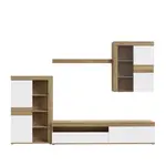 Carryhome OBÝVACÍ STĚNA, barvy dubu, světle šedá