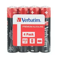 Verbatim 49500, Baterie jednorázová alkalická, tužková, AAA, 1.5V, fólie, 4-pack, 49500