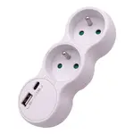 ROZBOČOVAČ 2X2P+Z + USB TYP A+ C 2.4A