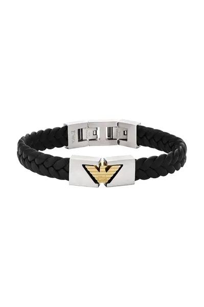 Kožený náramek Emporio Armani
