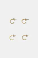 Pozlacené náušnice EDBLAD Duo Pair 2-pack