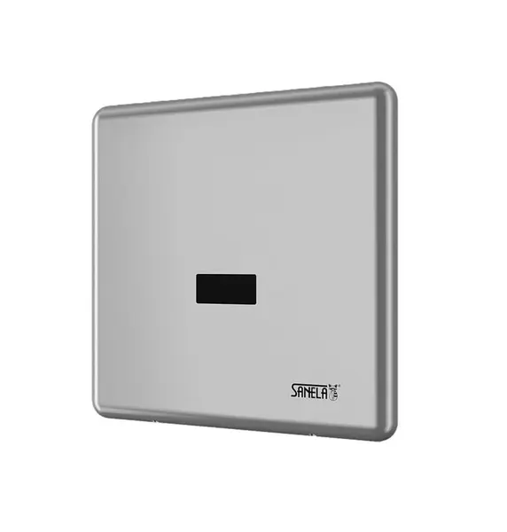 Sanela - Automatický splachovač pisoáru, s elektronikou ALS, 6 V, Bluetooth, matný nerez SLP 02KBX