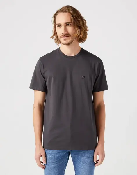 Tričko pro muže WRANGLER SIGN OFF TEE FADED BLACK 112351320 Velikost: L