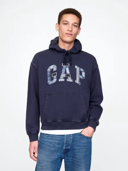 GAP Pánská Oversize mikina Patchwork Logo Americana 745196-00 Velikost: XXL