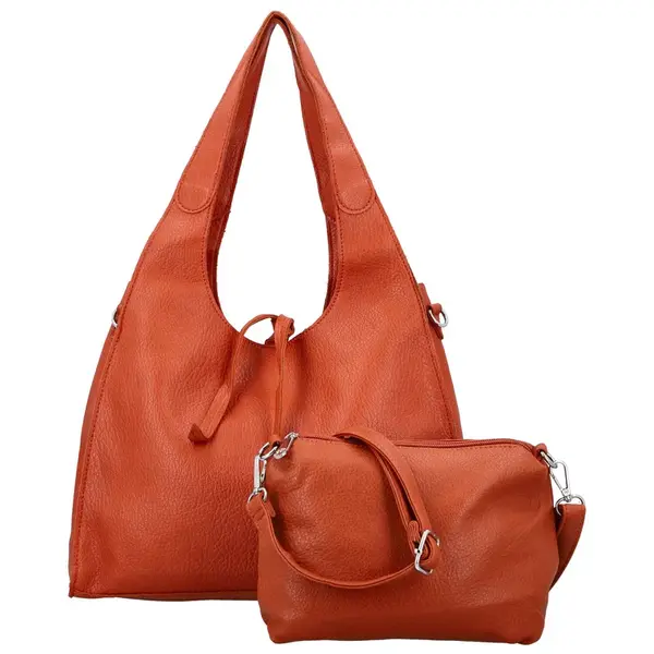 Trendy dámský koženkový set kabelek Winona, oranžový