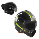 Překlopná moto přilba ROOF Boxer V8 Suzuka P/J černo-zelená XXL (63-64)