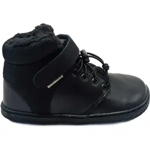 PEGRES BF 40 0.1 Detská zimná barefoot obuv, čierna, veľkosť