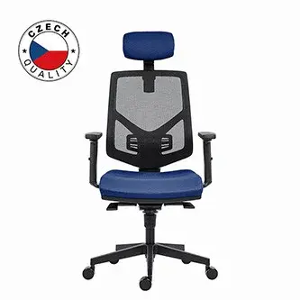 Powerton ERGO TINA Kancelářské ergonomické křeslo, Tmavě modré