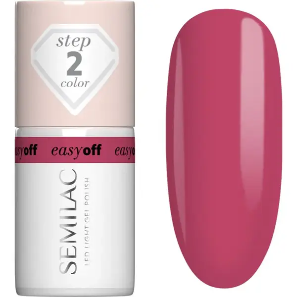 Semilac Easy Off Step 2 gélový lak na nechty s použitím UV/LED lampy odtieň Pink Coral 7 ml