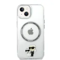 Zadní kryt Karl Lagerfeld IML Karl and Choupette NFT MagSafe pro Apple iPhone 15, transparentní