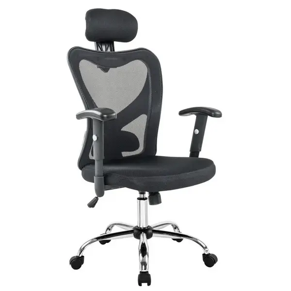Livetastic OTOČNÁ ŽIDLE, síťovina, barvy stříbra, černá