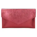 Dámska kožená plesová listová kabelka Italia Fiola - vínová