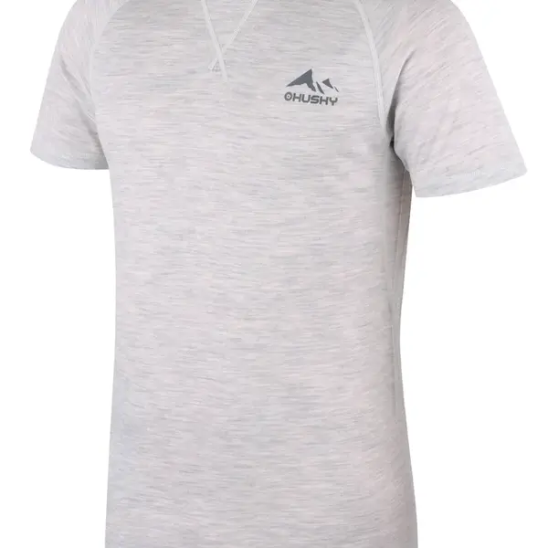 Husky Mersa M M, light grey Merino termoprádlo triko