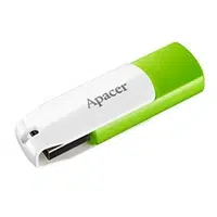 Apacer USB flash disk, USB 2.0, 64GB, AH335, zelený, AP64GAH335G-1, USB A, s otočnou krytkou