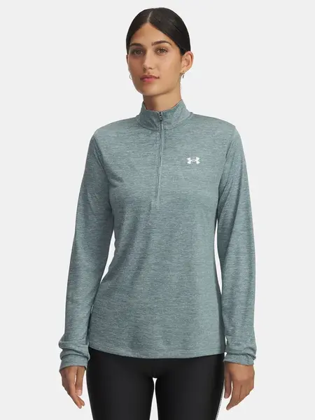 Under Armour Tech 1/2 Zip T-Shirt - Twist-BLU - Women's