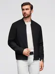 Ombre Men's raglan sleeve bomber jacket - black
