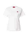 HUGO Tričko 'Damacia_6'  červená / biela