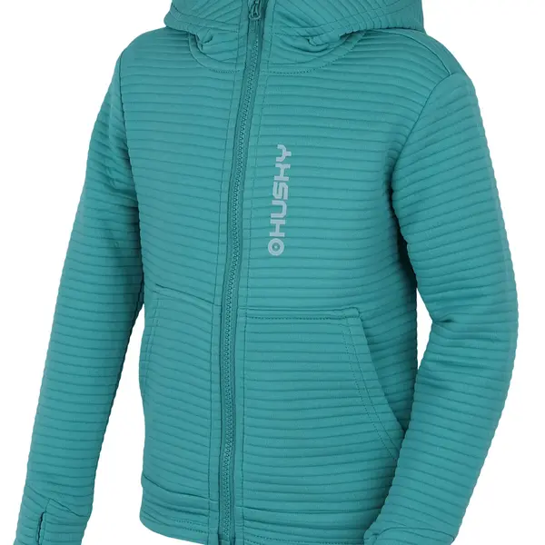 Husky Anara K 128, green Dětská mikina s kapucí