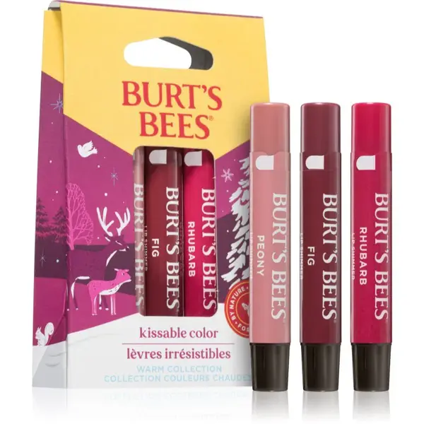 Burt’s Bees Festive Kissable Color sada lesků na rty