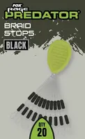 Fox rage predator zarážky braid stops black 20 ks