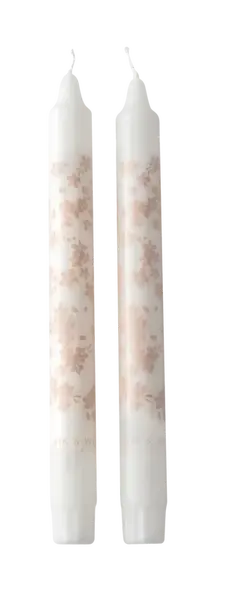 Růžová svíčka, 2 ks kolekce Slåpeblom - Wik & Walsøe