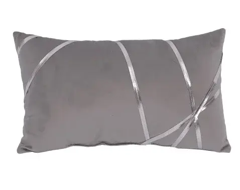 Dekoračný vankúš Vanessa 30x50 cm, strieborný%